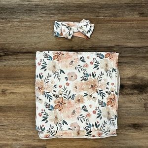 Copper Pearl Swaddle and Bow